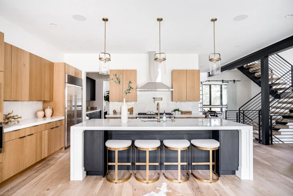 Modern kitchen renovation with clean-lined finishes